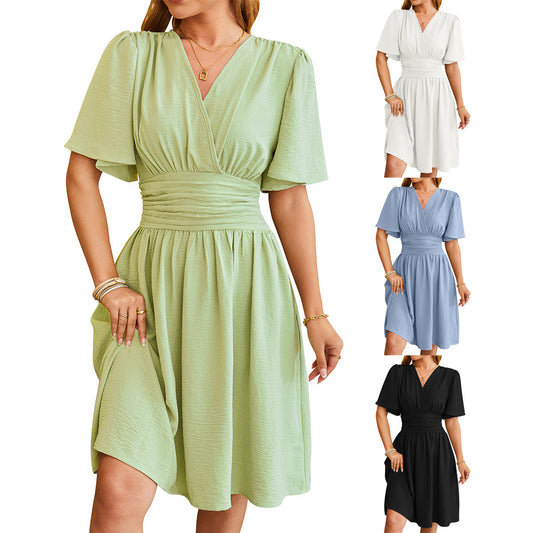Robe à manches courtes